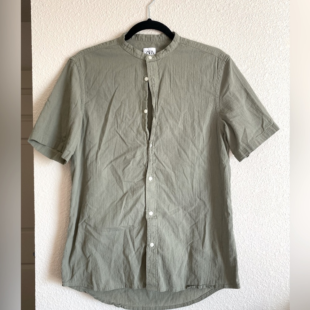 Zara cotton ribbed shirth